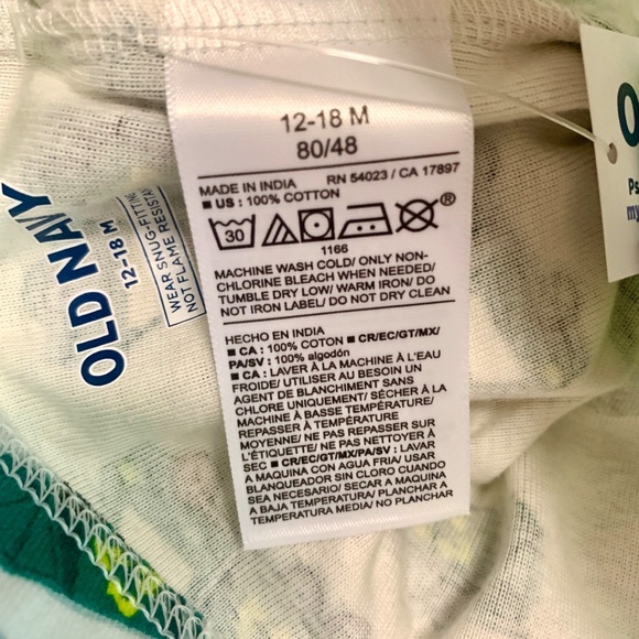 Old Navy Snug Fit Pajamas 12-18M PJs Baby Recycle Truck Short Sleeve New 2pc Set - Picture 6 of 8